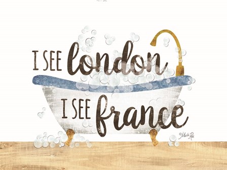 I See London Bathtub by Marla Rae art print