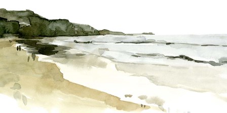 Simple Watercolor Coast II by Emma Caroline art print