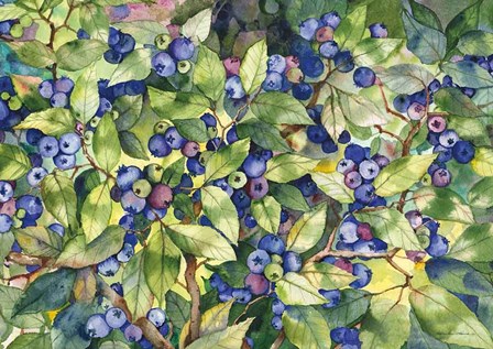 Blueberries by Kathleen Parr McKenna art print