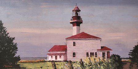 Lighthouse Point landscape by Marie-Elaine Cusson art print