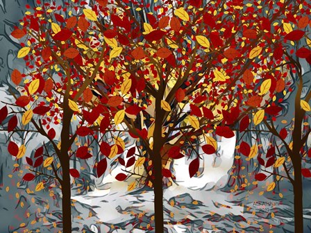 Autumn Leaves by Ata Alishahi art print