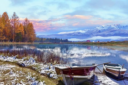 Winter Lake by Ata Alishahi art print