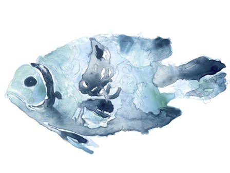 Blue Ocean Fish II by June Erica Vess art print