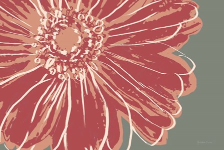 Flower Pop Sketch IV-Red by Marie-Elaine Cusson art print