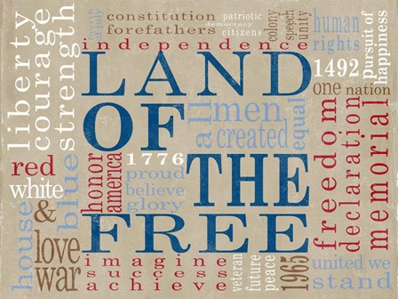 Land Of The Free by SD Graphics Studio art print
