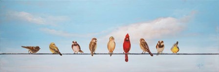 Sweet Birds on a Wire I by Sandra Iafrate art print