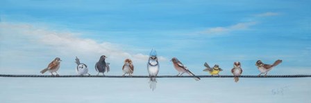 Sweet Birds on a Wire II by Sandra Iafrate art print