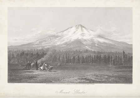Mount Shasta by William Cullen Bryant art print