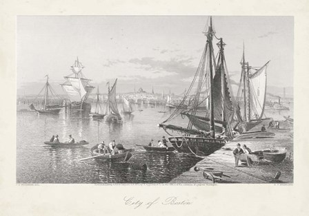 City of Boston by William Cullen Bryant art print