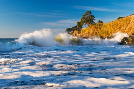 Capitola Cliffs &amp; Waves by John Gavrilis art print