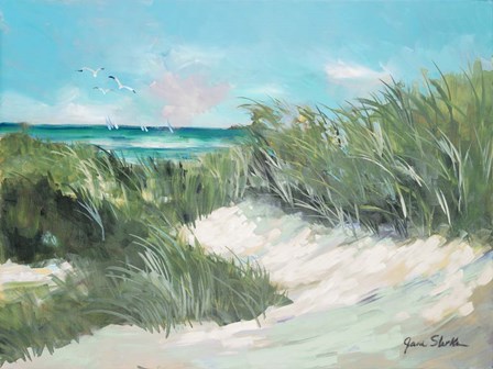 Beach Coast Grass by Jane Slivka art print