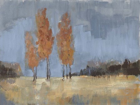 Burnt Sienna Treeline II by Jennifer Goldberger art print