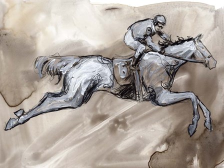 Off to the Races II by Jennifer Parker art print