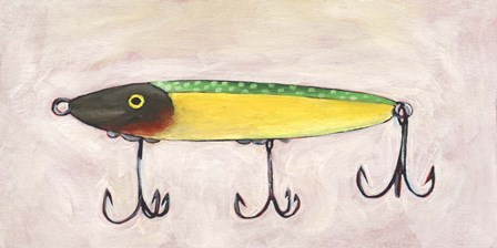 Retro Fishing Lure IV by Regina Moore art print