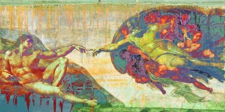 Creation of Adam 2.0 by Eric Chestier art print