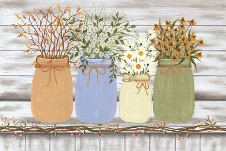 Country Flowers by Lisa Kennedy art print