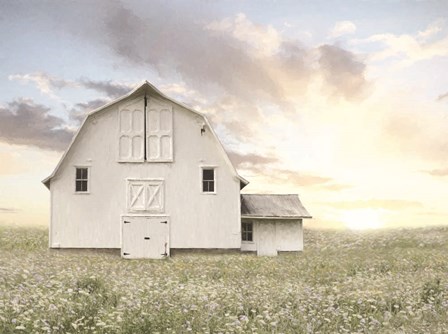 White Summer Barn by Lori Deiter art print