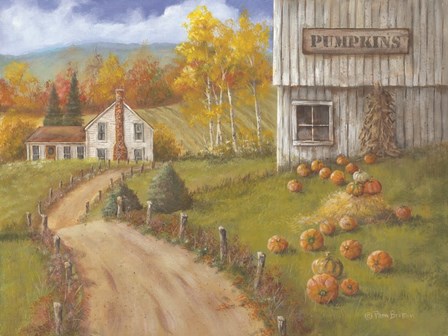 Harvest Pumpkin Farm by Pam Britton art print