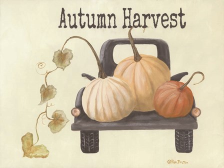 Autumn Harvest Truck by Pam Britton art print