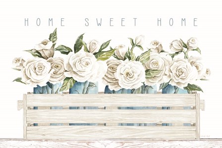 Home Sweet Home Roses by Cindy Jacobs art print