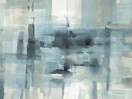 Liquid Structure Tranquil Aqua Crop by Danhui Nai art print