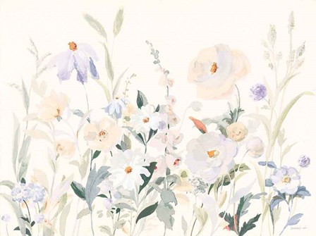 Neutral Boho Wildflowers by Danhui Nai art print