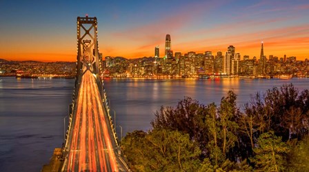 Bay Bridge and Evening Commute by John Gavrilis art print