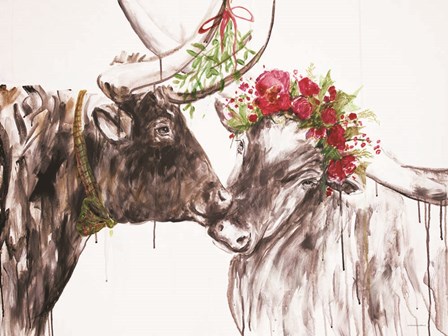 Under the Mistletoe by Kamdon Kreations art print