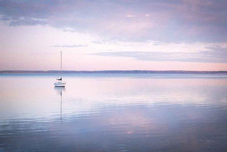 Sailboat in Bellingham Bay I Vignette by Alan Majchrowicz art print