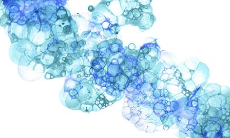 Bubblescape Aqua &amp; Blue I by Kelsey Wilson art print