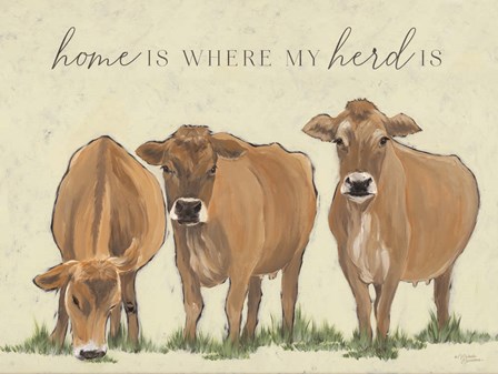 Home is Where my Herd Is by Michele Norman art print