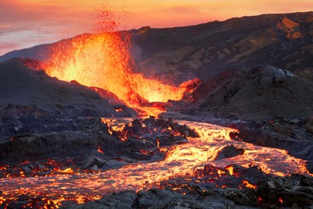 La Fournaise Volcano by Barathieu Gabriel art print