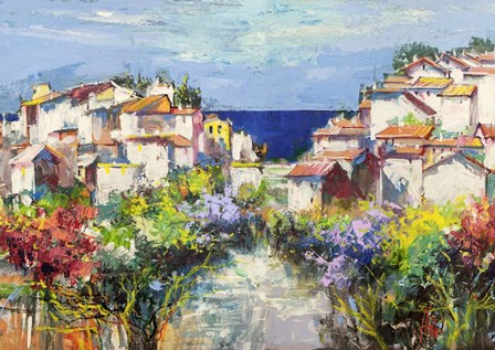 Borgo sul Mare (detail) by Luigi Florio art print