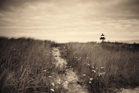 Nantucket Light Sepia by Aledanda art print