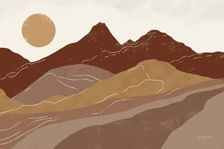 Peru Trails Neutral by Becky Thorns art print