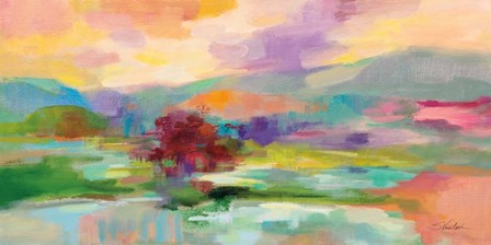 Sunset Lake Hues by Silvia Vassileva art print