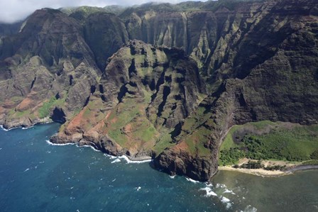 Aerial View Of Na Pali Coast, Kauai by Ryan Rossotto/Stocktrek Images art print