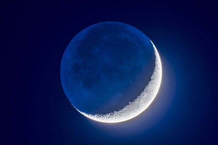 4-Day Old Waxing Crescent Moon With Earthshine by Alan Dyer/Stocktrek Images art print