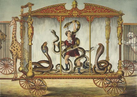 The Snake Wagon, circa 1874 by Stocktrek Images art print