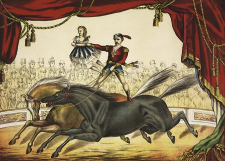 The Two Horse Act, circa 1874 by Stocktrek Images art print