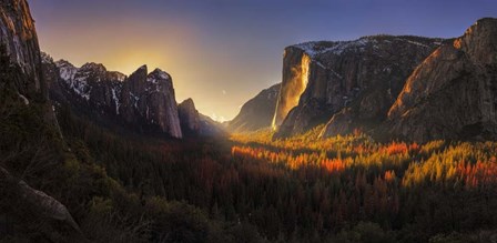 Yosemite Firefall by Yan Zhang art print