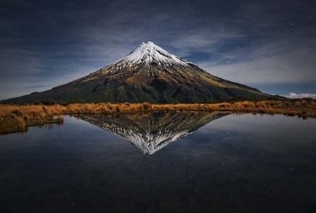 Mount Taranaki - A Starry Night by Yan Zhang art print