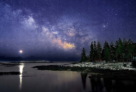 Milky Way Over the Sheepscot River by Rick Berk art print