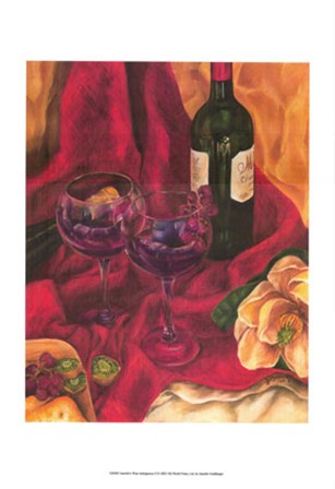 Wine Indulgences II by Jennifer Goldberger art print