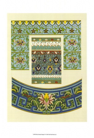 Blue Oriental Designs IV by Vision Studio art print