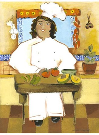 Jolly Mexican Chef by Kris Taylor art print