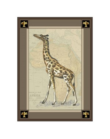 Giraffe with Border I art print