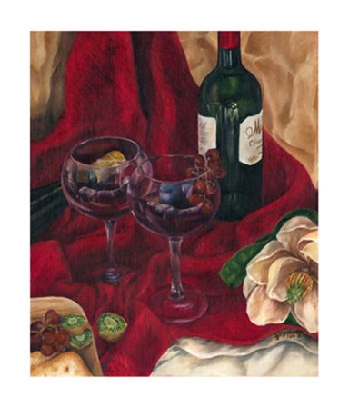 Jennifer&#39;s Wine Indulgence II by Jennifer Goldberger art print