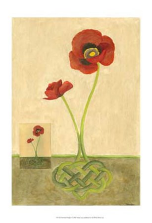 Entwined Poppies by Vanna Lam art print