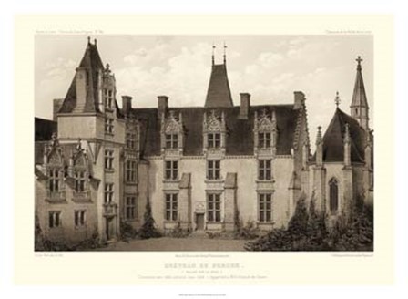 Sepia Chateaux I by Victor Petit art print